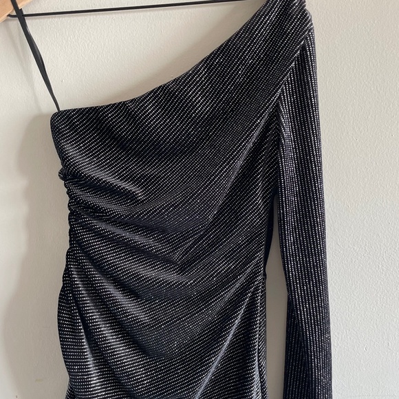 ALLSAINTS Ezra One-Shoulder Dress | Black | Size US 4 - Picture 13 of 16